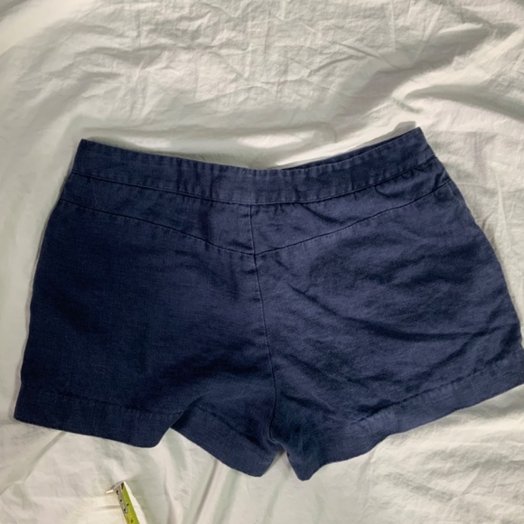Navy Blue Merci Linen Shorts by Joie - Picture 2 of 8